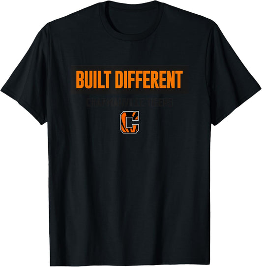 Chapmanville Tigers Logo Built Different HS T-Shirt - T-Shirt | Black