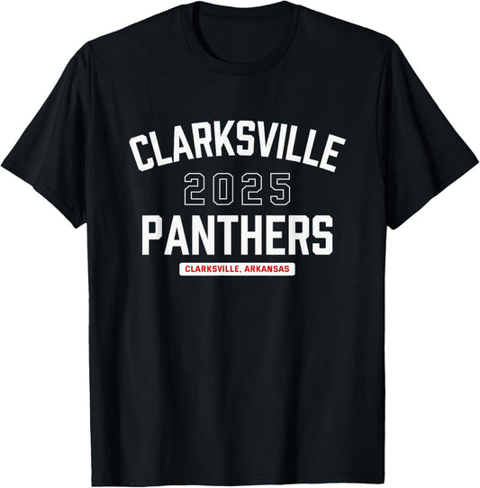 Clarksville Panthers Clarksville, Arkansas 2025 T-Shirt - T-Shirt | Black