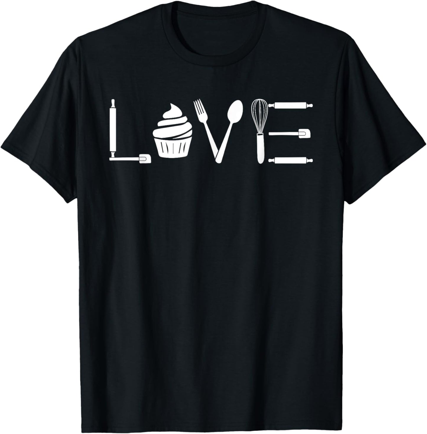 Cupcake Love Funny Baker Cake Pastry Baking Bake Enthusiast T-Shirt - T-Shirt | Black
