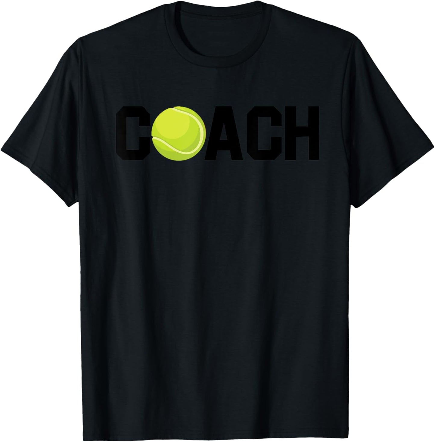 Cool Tennis Coach Funny Trainer Racket Lawn Game Enthusiast T-Shirt - T-Shirt | Black