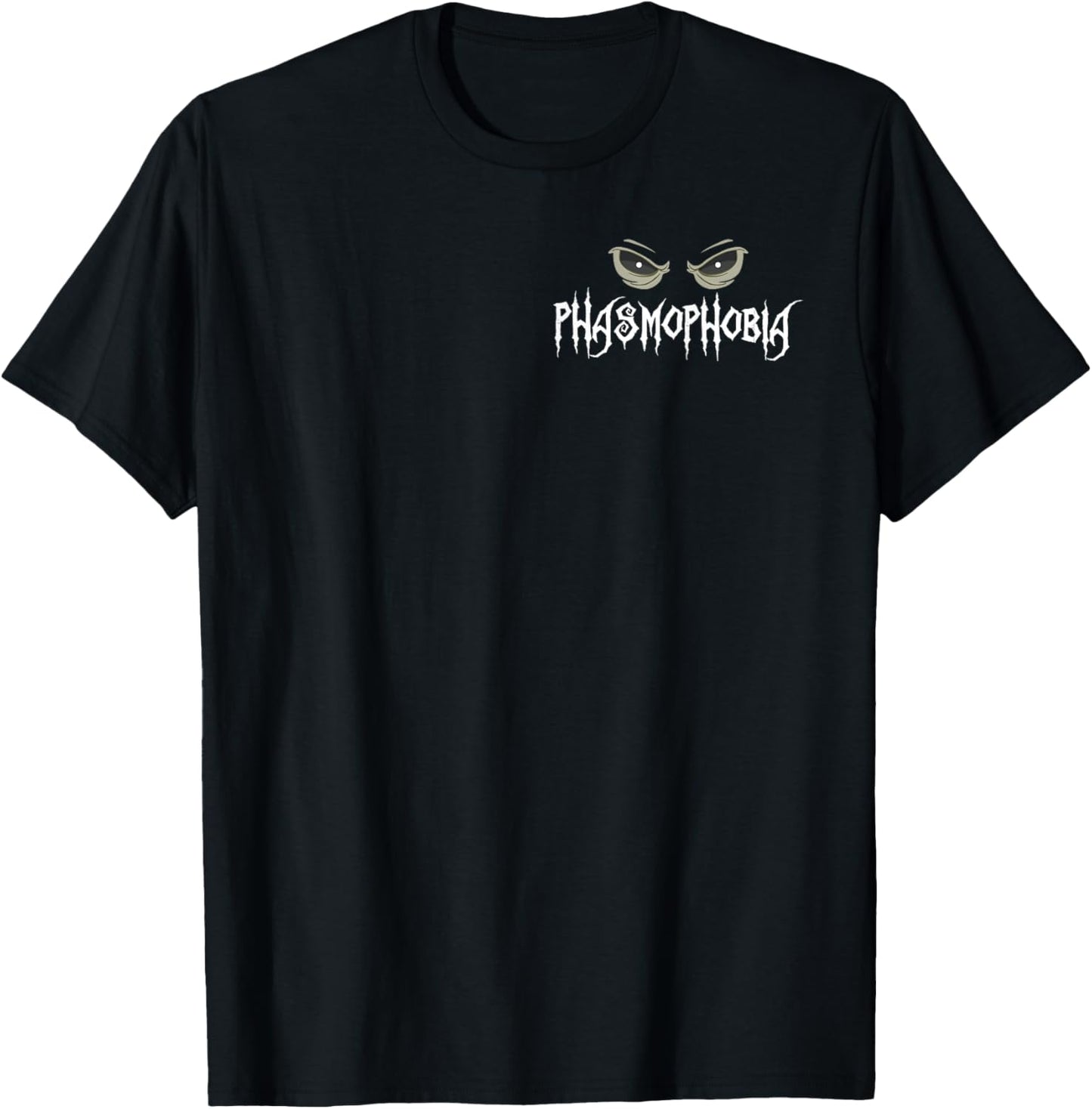 Phasmophobia Spooky Horror Eyes Ghost Hunting T-Shirt - T-Shirt | Black