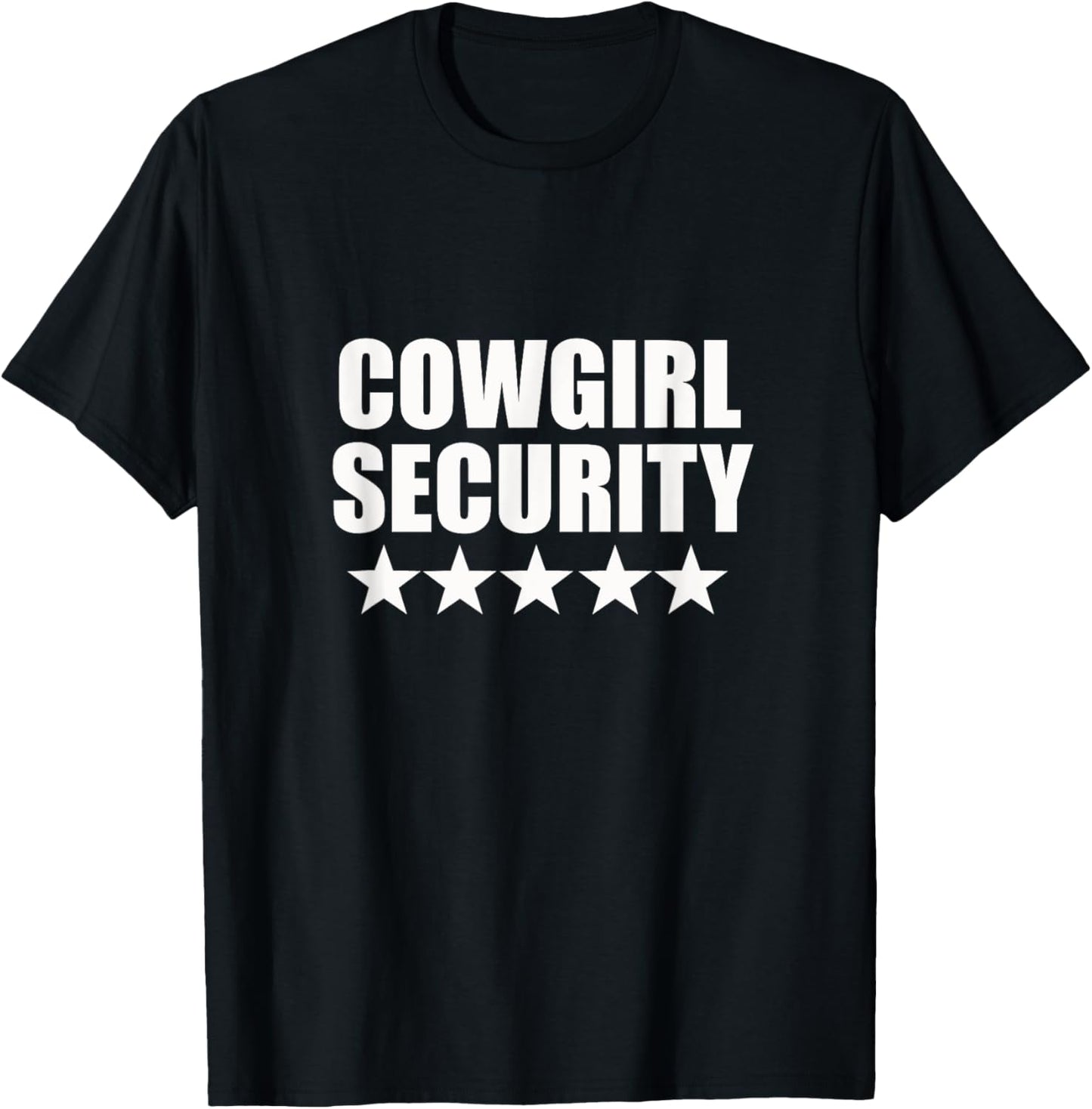 Cowgirl Security Halloween Birthday FancyDress Party Costume T-Shirt - T-Shirt | Black