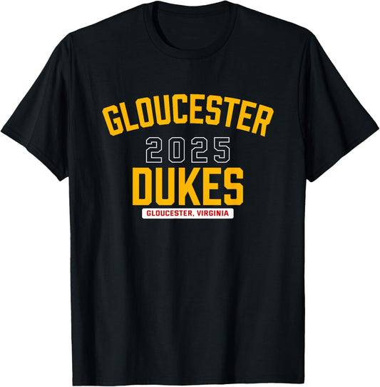 Gloucester Dukes Gloucester, Virginia 2025 T-Shirt - T-Shirt | Black
