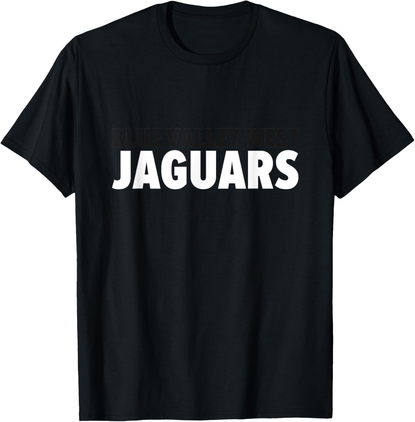 Blue Valley West Jaguars Bold T-Shirt - T-Shirt | Black
