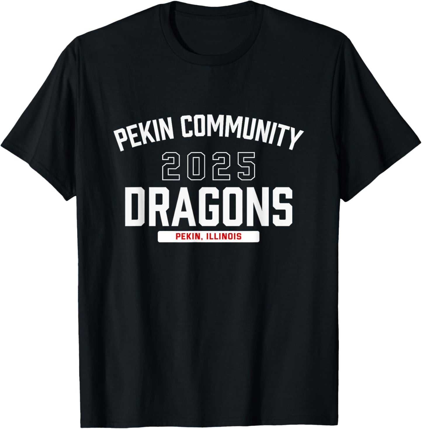 Pekin Community Dragons Pekin, Illinois 2025 T-Shirt - T-Shirt | Black