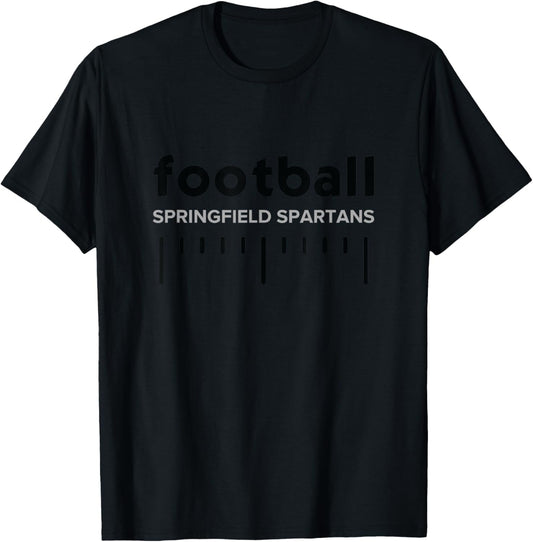 Springfield Spartans Football Lines HS T-Shirt - T-Shirt | Black