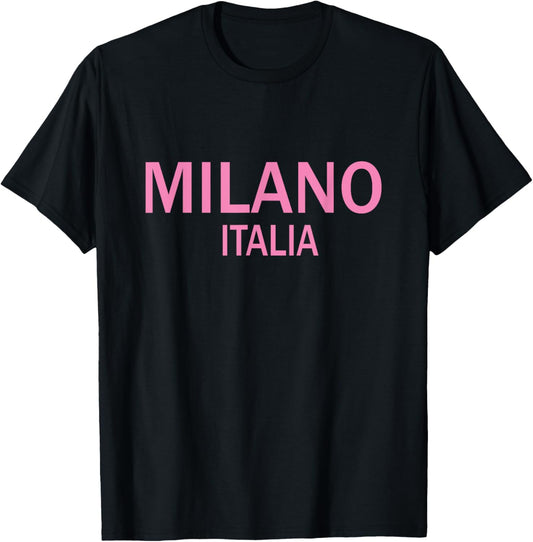 Milano Italia Vintage Italy Italian Souvenir Travel T T-Shirt - T-Shirt | Black