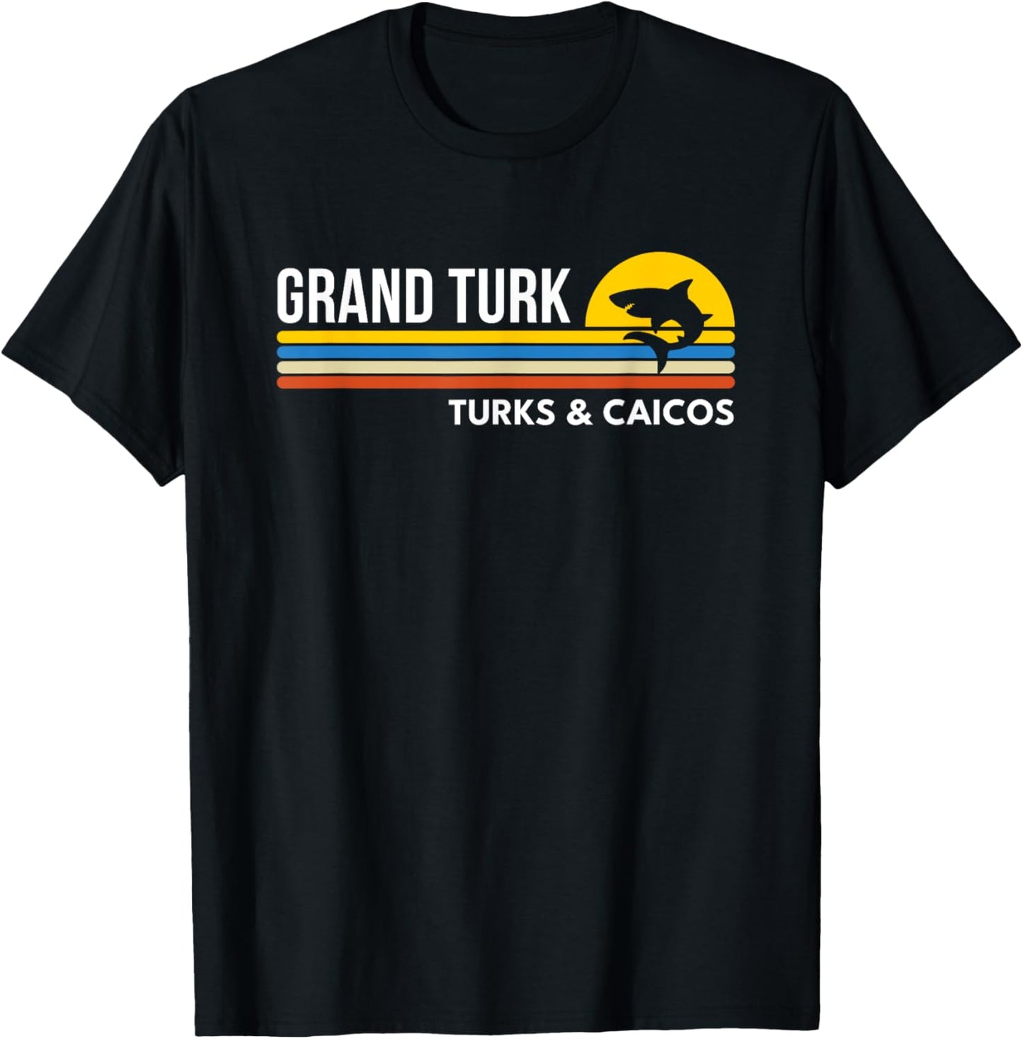 Grand Turk Turks and Caicos Vintage Retro Souvenirs T-Shirt - T-Shirt | Black