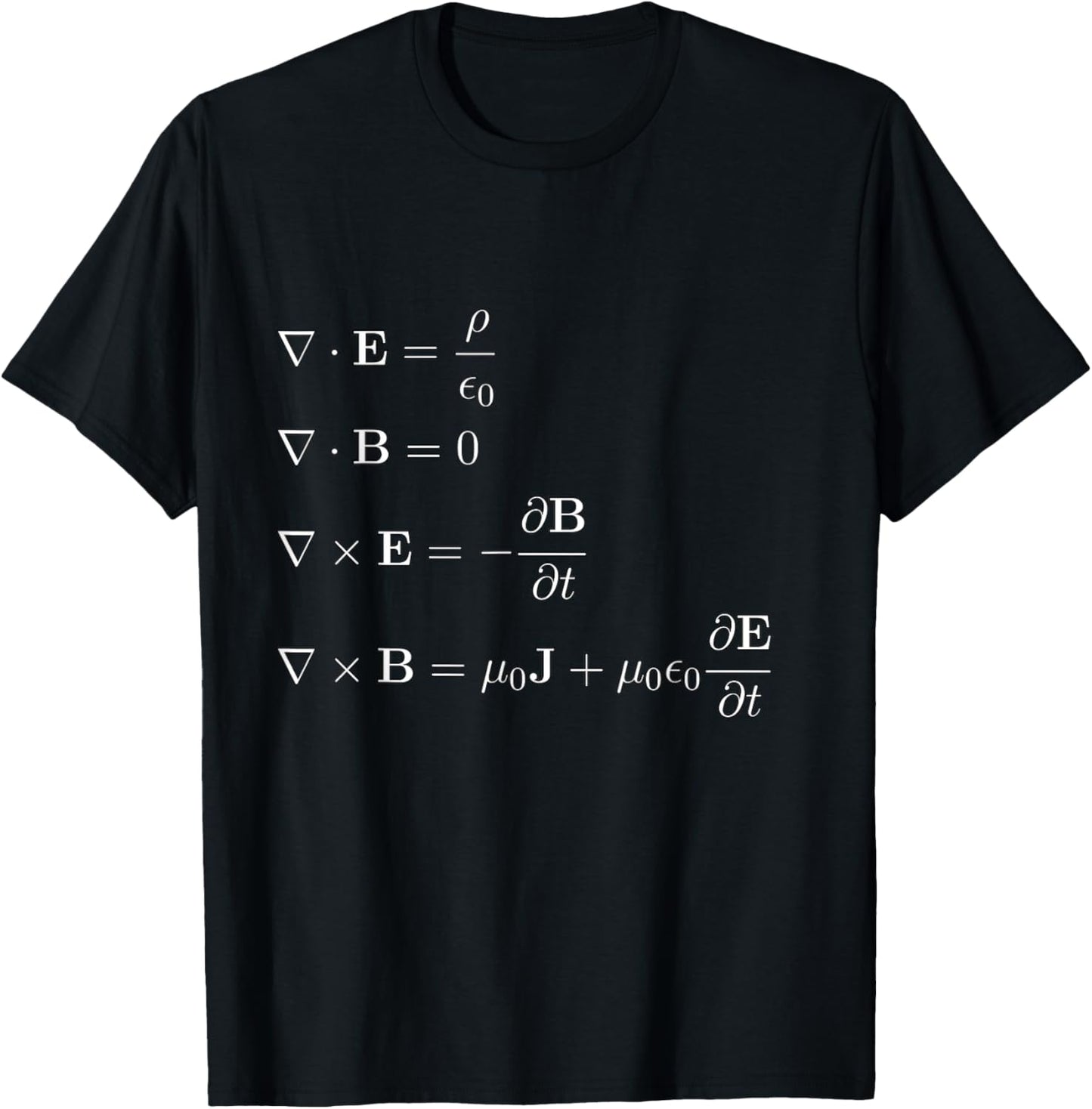 Physics: Maxwell's Equations T-Shirt - T-Shirt | Black