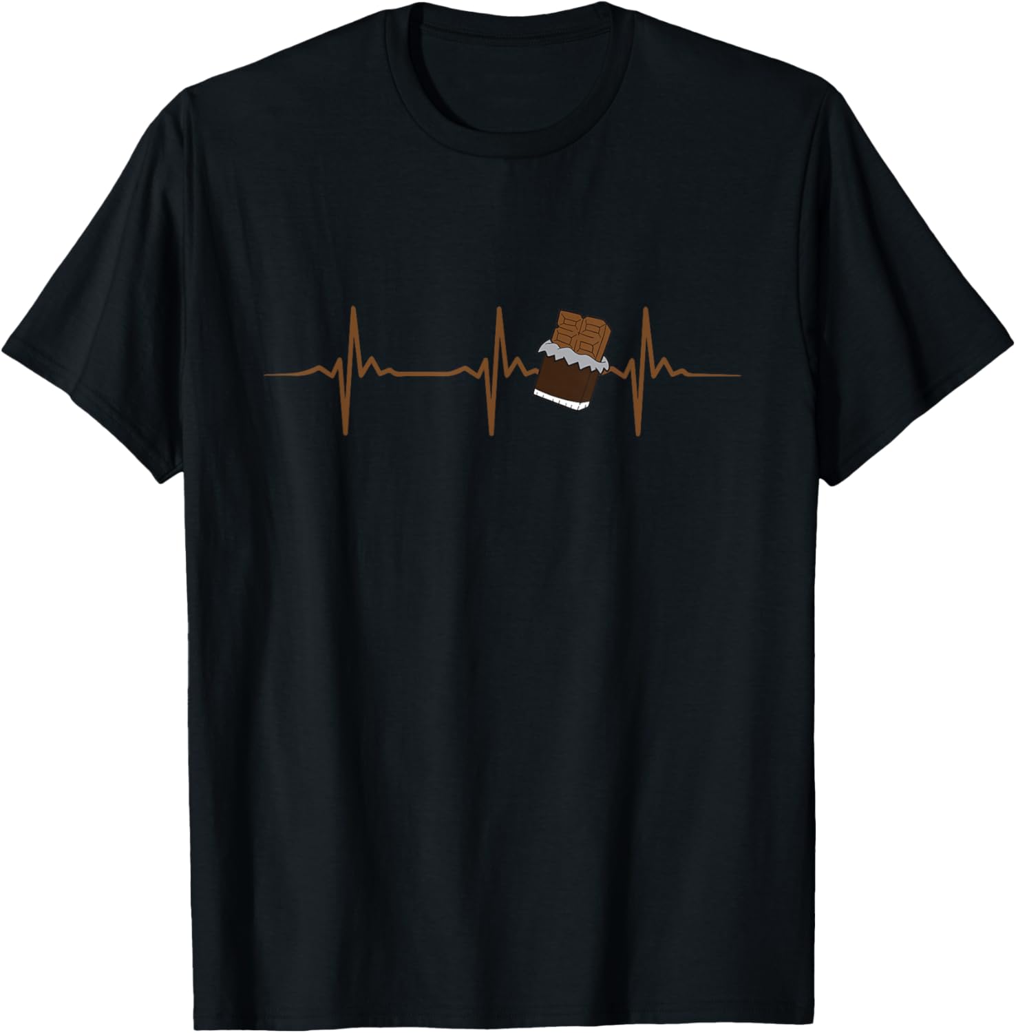 Chocolate Lover Quote Humor Chocolate Milk Chocolate Bars T-Shirt - T-Shirt | Black