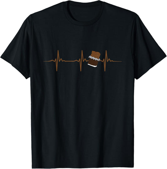 Chocolate Lover Quote Humor Chocolate Milk Chocolate Bars T-Shirt - T-Shirt | Black