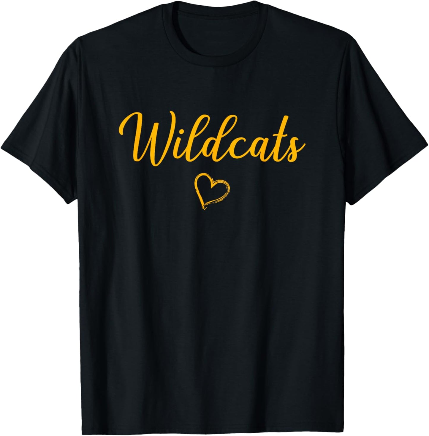 Godley Wildcats Above Small Heart T-Shirt - T-Shirt | Black