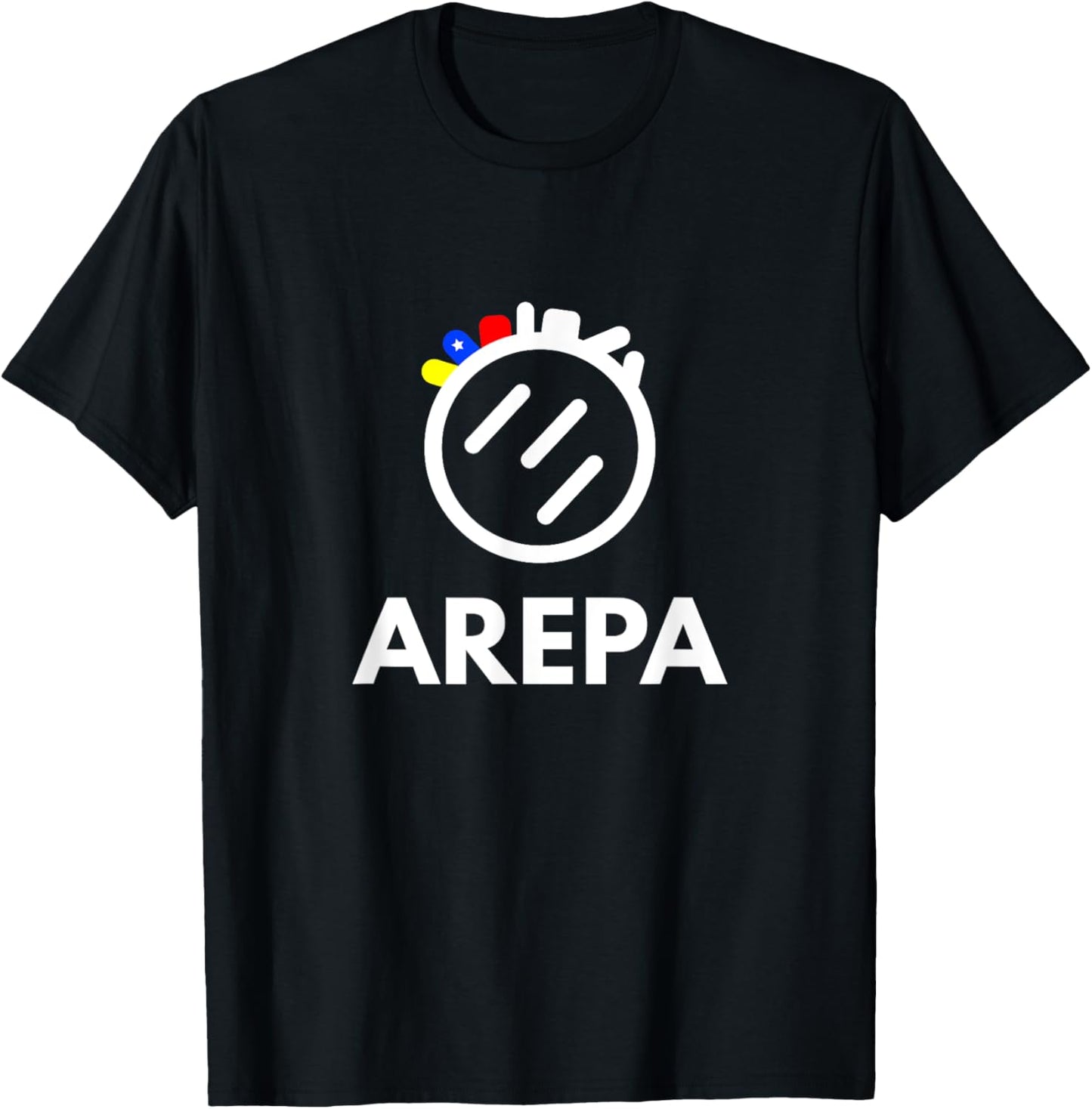 Venezuelan Arepa Tricolor Venezuela Novelty Art T-Shirt - T-Shirt | Black
