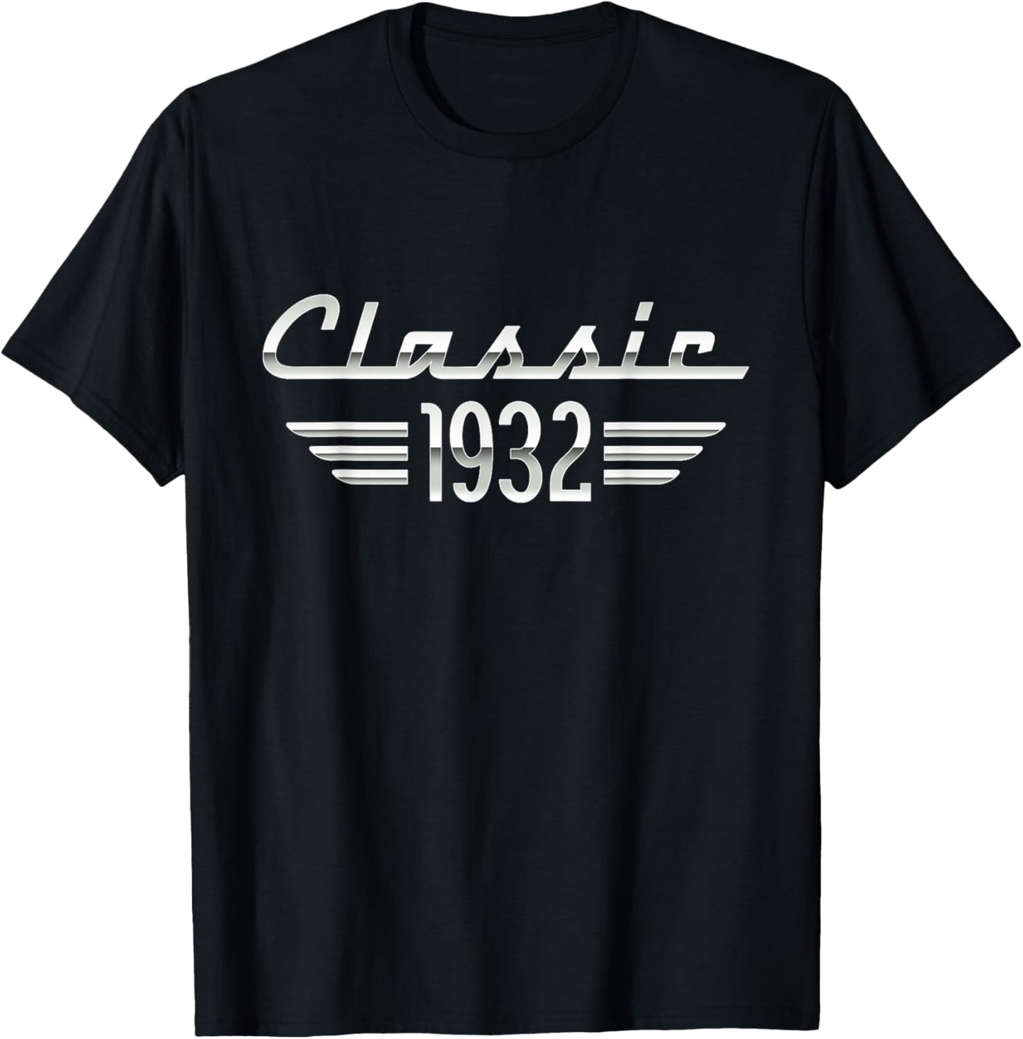 93 Year Old Gifts Classic 1932 93rd Birthday T-Shirt - T-Shirt | Black