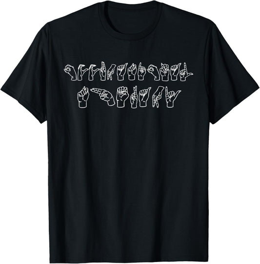 ASL Occupational Therapy Sign Language Occupational Therapy T-Shirt - T-Shirt | Black