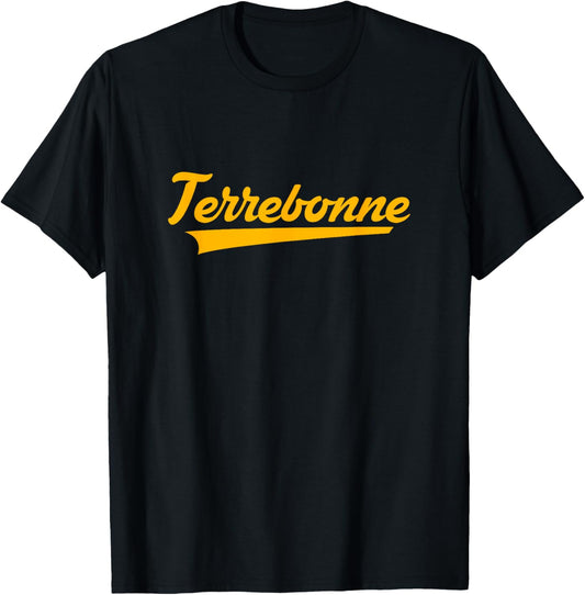 Terrebonne High School Vintage Swoosh T-Shirt - T-Shirt | Black