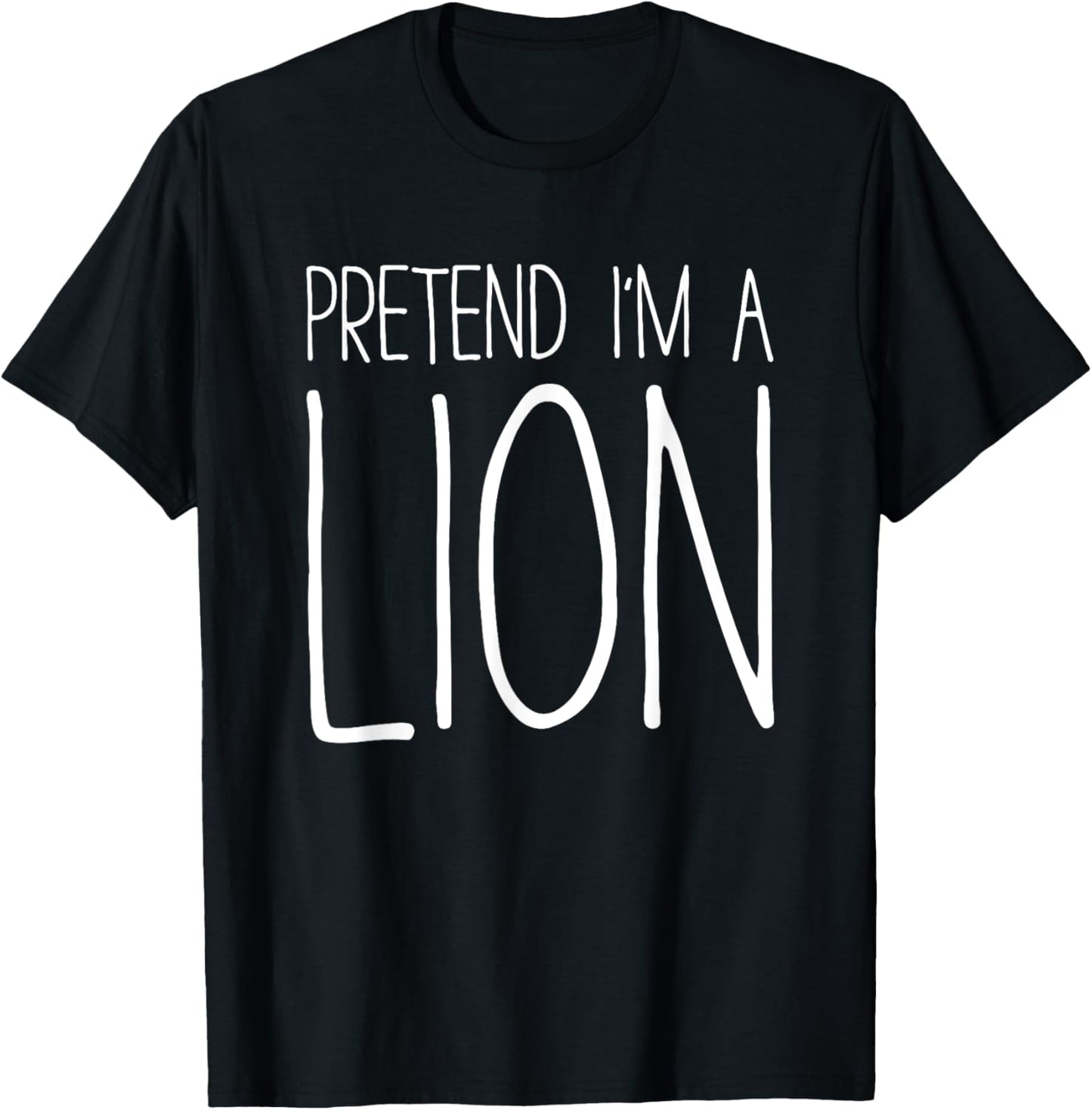 Pretend I'm A Lion Shirt Adult Kids Men Women Costume T-Shirt - T-Shirt | Black