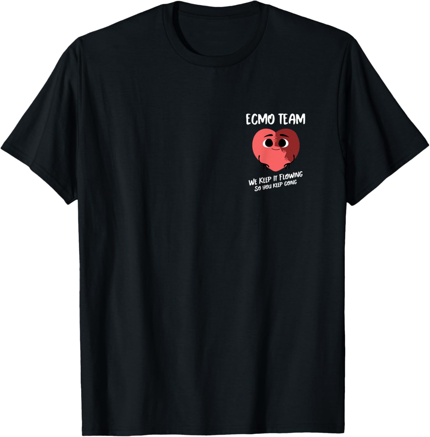 ECMO TEAM we keep it flowing T-Shirt - T-Shirt | Black