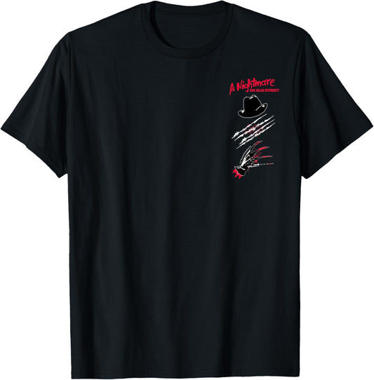 Nightmare on Elm Street Films - Freddy Krueger Hat and Glove T-Shirt - T-Shirt | Black