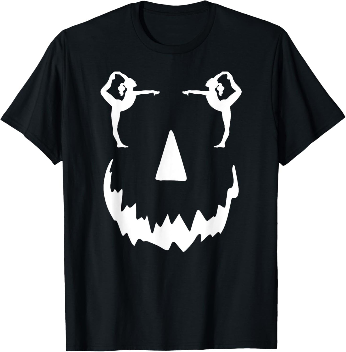 funny Gymnastics pumpkin Gymnastics halloween T-Shirt - T-Shirt | Black