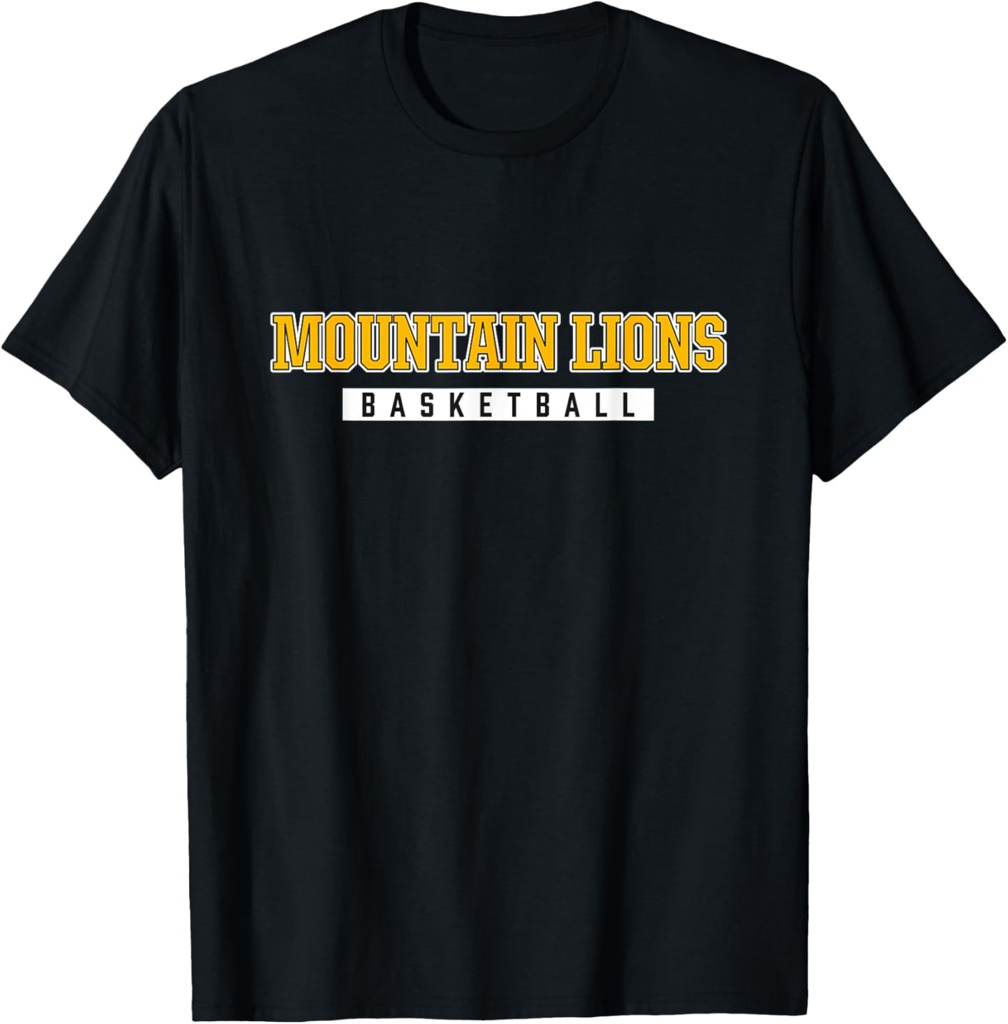 Mountain Lions Basketball Tucker County High School T-Shirt - T-Shirt | Black