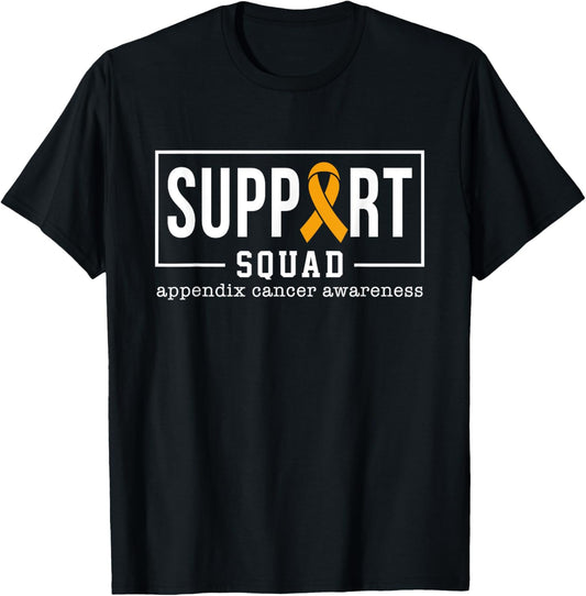 Appendix Cancer Fighter Men Women Appendix Cancer Awareness T-Shirt - T-Shirt | Black