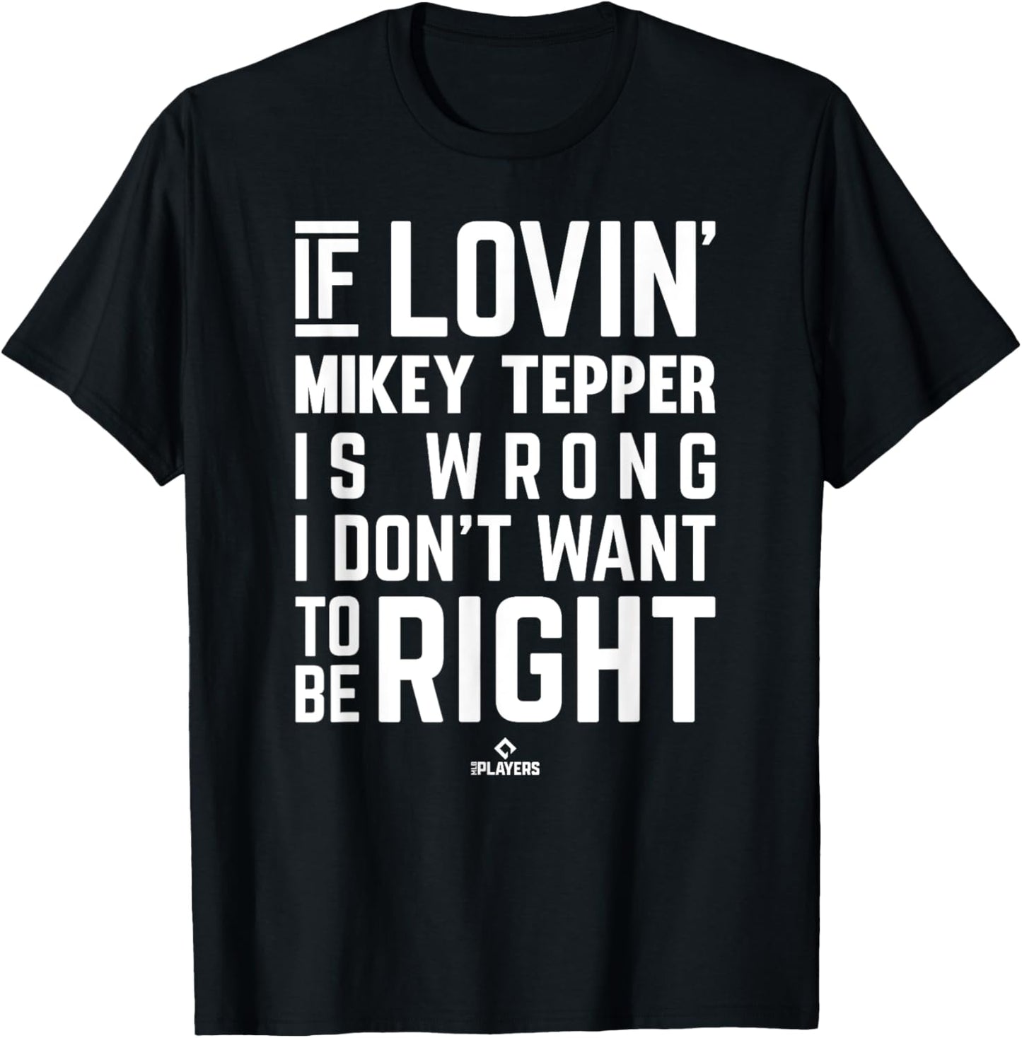 If Loving Mikey Tepper Prospect Baseball Fan Gear T-Shirt - T-Shirt | Black