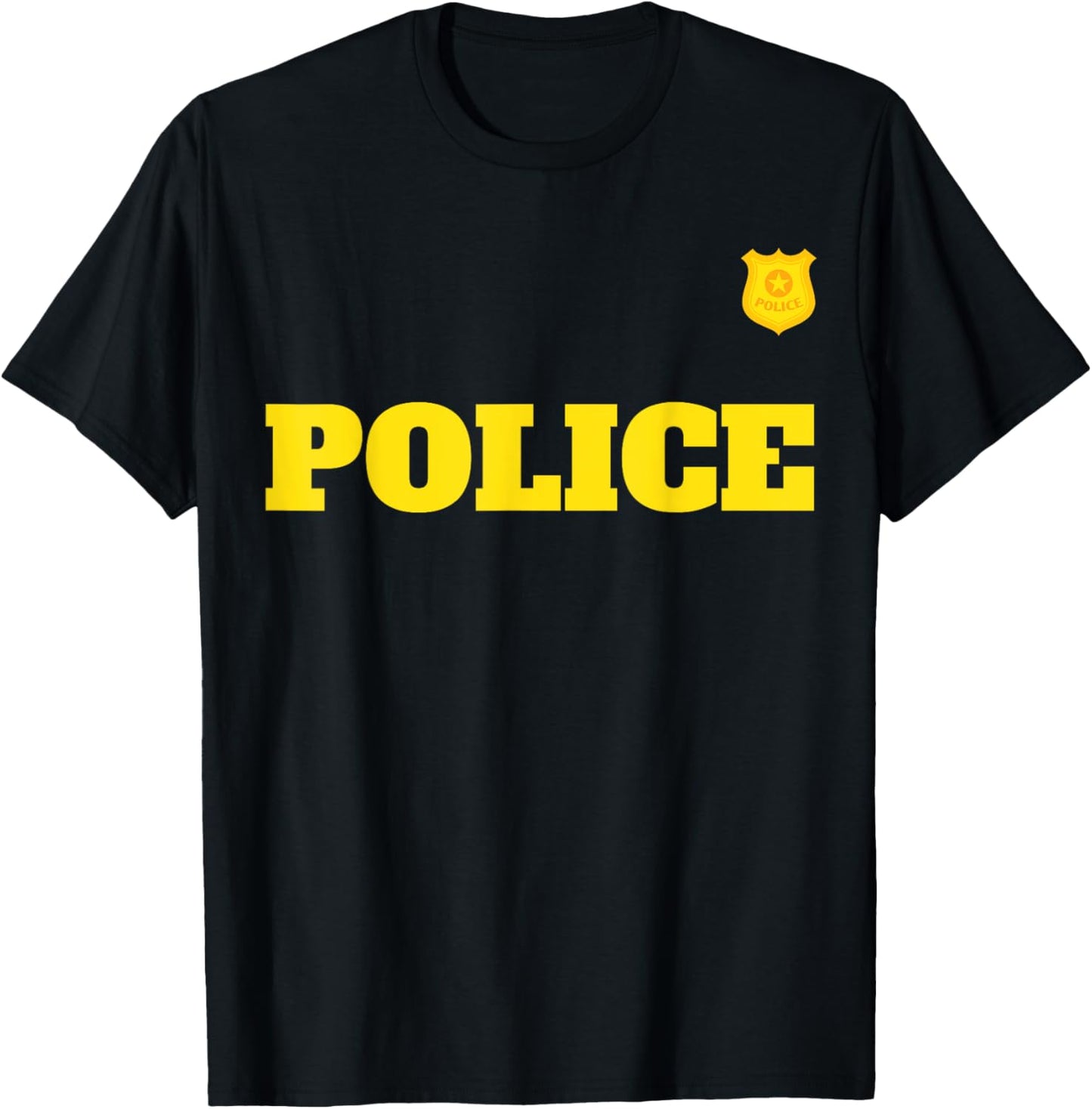 Halloween Policeman Costume Halloween Police Officer Costume T-Shirt - T-Shirt | Black