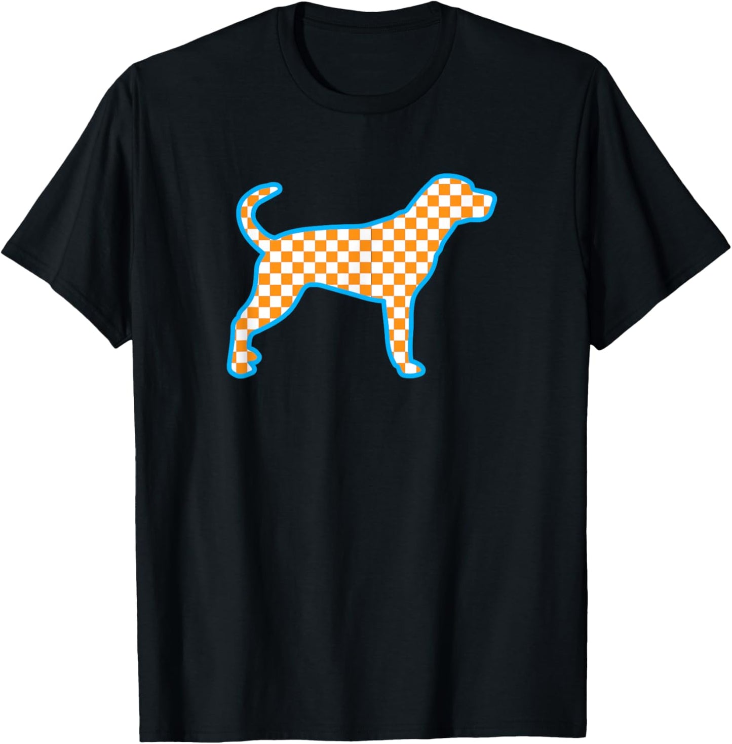 Native Home State Pride Orange White Checkerboard Tennessee T-Shirt - T-Shirt | Black