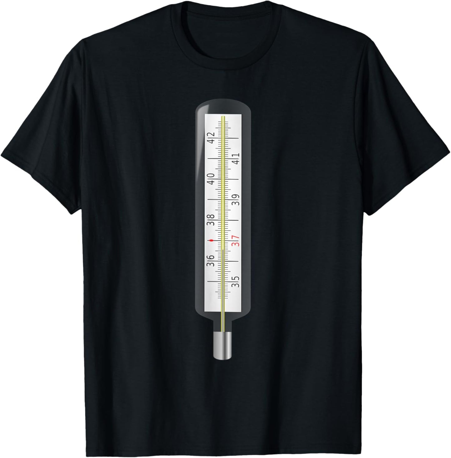 Clinical Thermometer Funny Dress Up Cosplay Halloween Prop T-Shirt - T-Shirt | Black