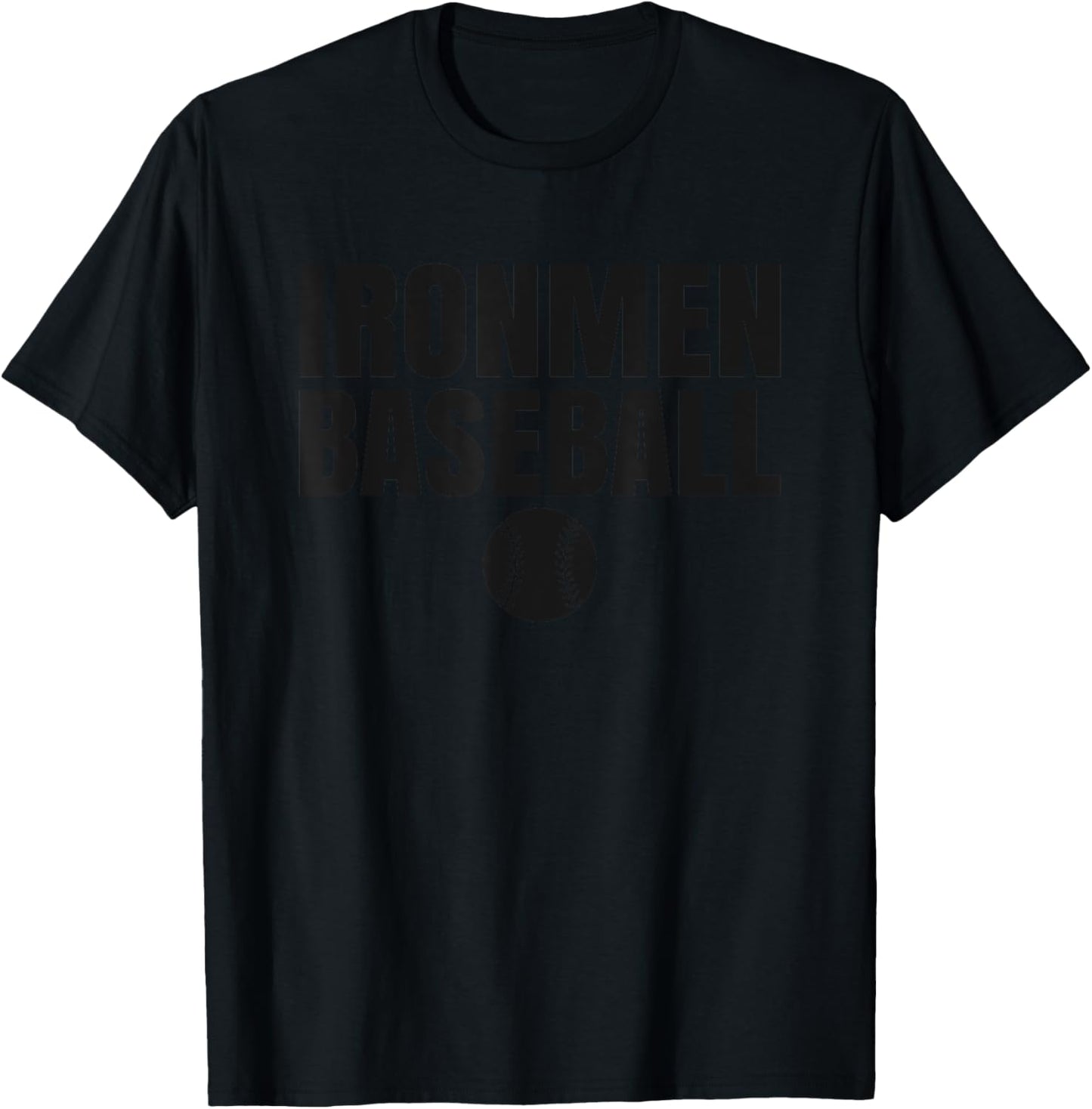 Normal Community Ironmen Baseball T-Shirt - T-Shirt | Black