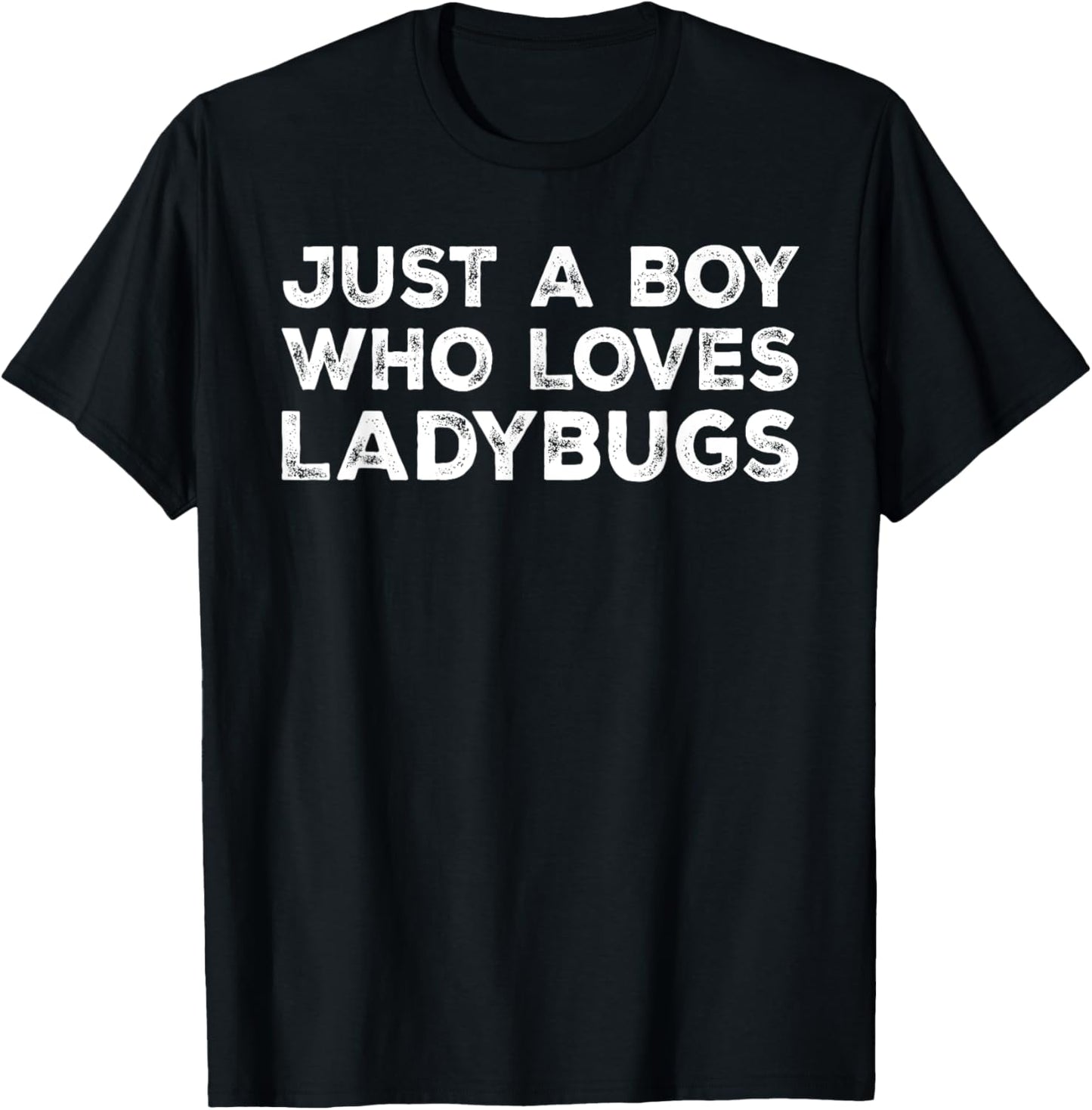 Just A Boy Who Loves Ladybugs, Cute Ladybug Lovers T-Shirt - T-Shirt | Black
