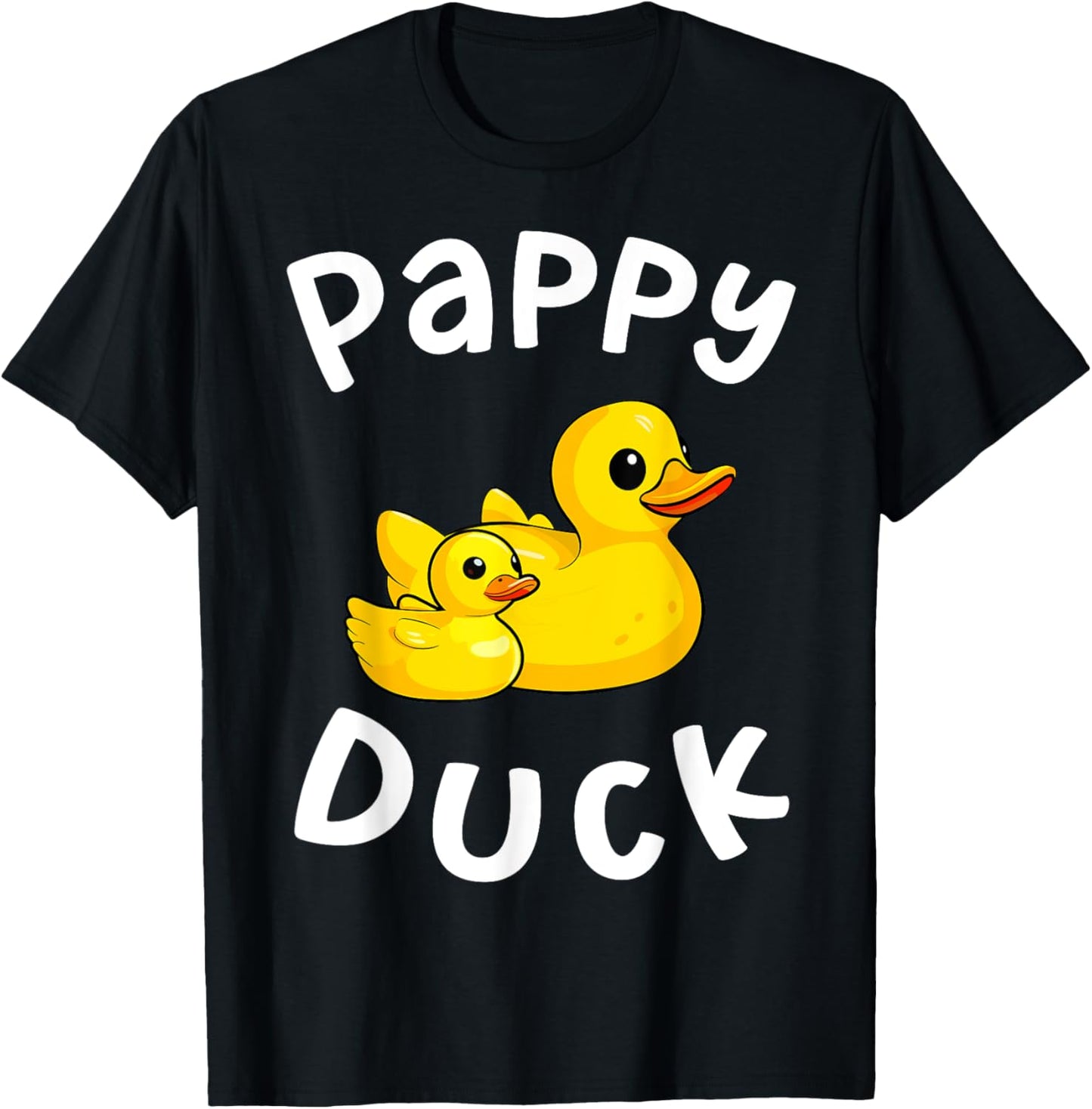 Pappy Duck Birthday Rubber Duck Kids Family Matching T-Shirt - T-Shirt | Black