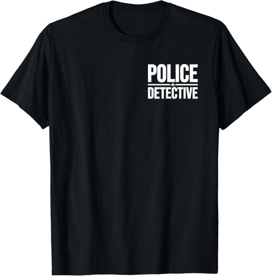 Police Detective Uniform Costume Halloween T-Shirt - T-Shirt | Black