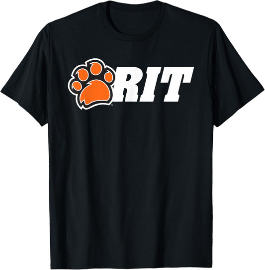 Rochester Institute of Technology RIT Paw Logo T-Shirt - T-Shirt | Black