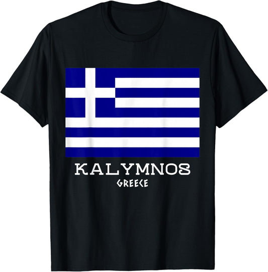 Kalymnos Greece Greek Island Hellas Vacation Souvenir Proud T-Shirt - T-Shirt | Black