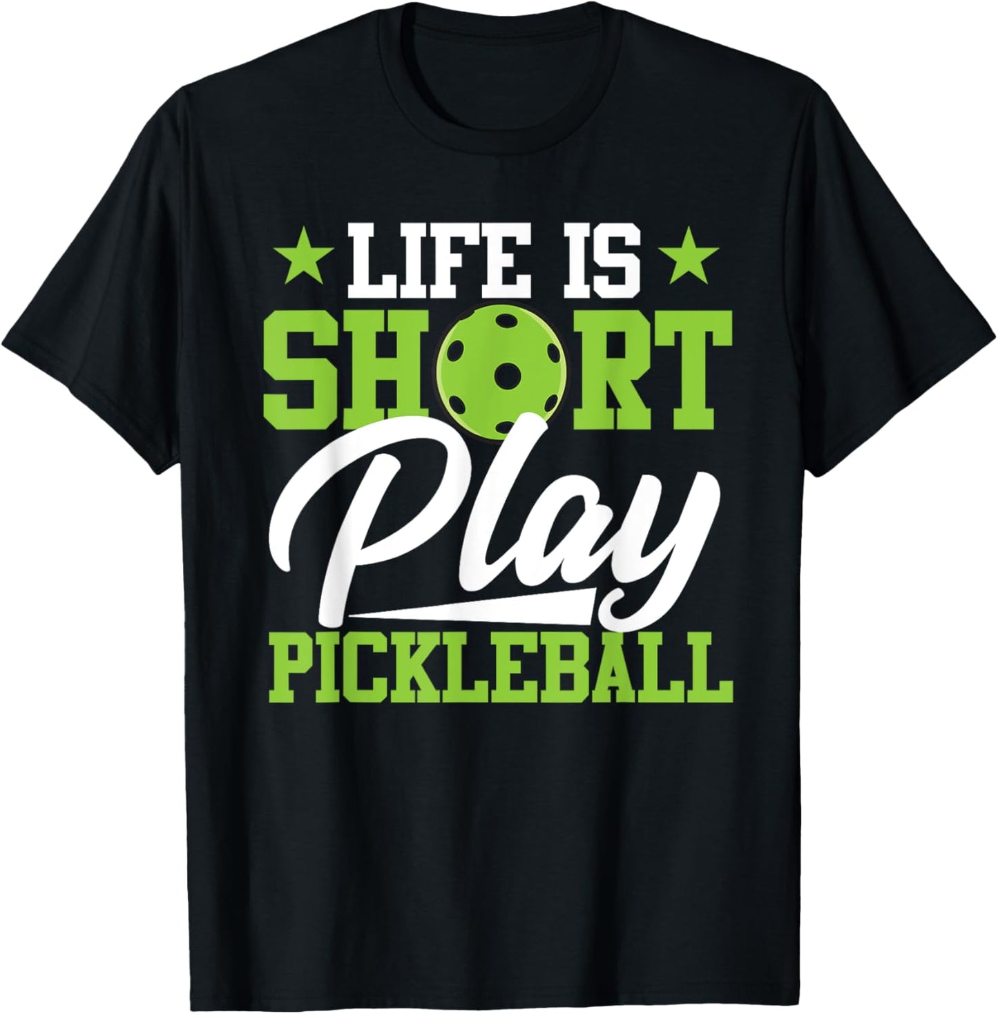 Pickleball Art Women Pickleball Player Pickle Ball T-Shirt - T-Shirt | Black
