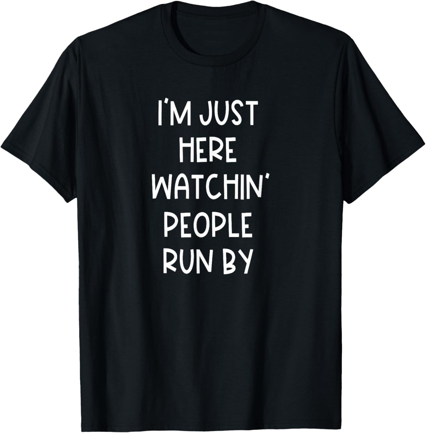 Funny Marathon Spectator Saying Runner Support Cheering Crew T-Shirt - T-Shirt | Black