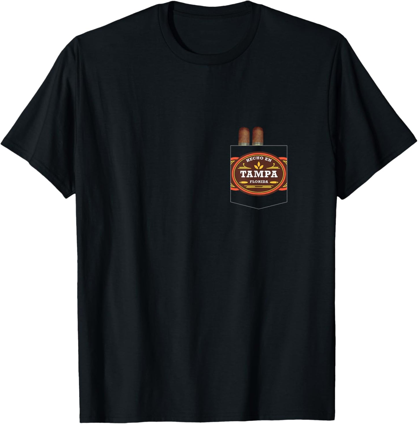 Hecho En Tampa Cigar Lover Ybor City Tampa Florida T-Shirt - T-Shirt | Black