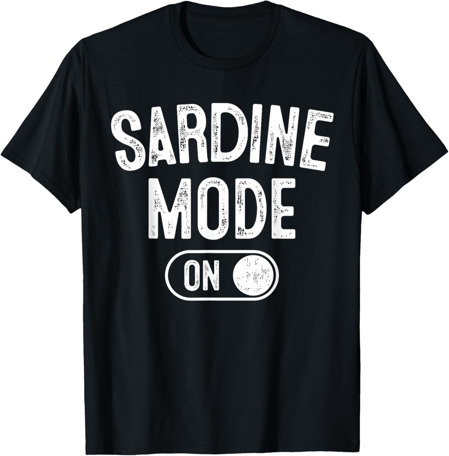 Sardine Mode On Costume Funny Sea Animal Gift Marine Fishing T-Shirt - T-Shirt | Black