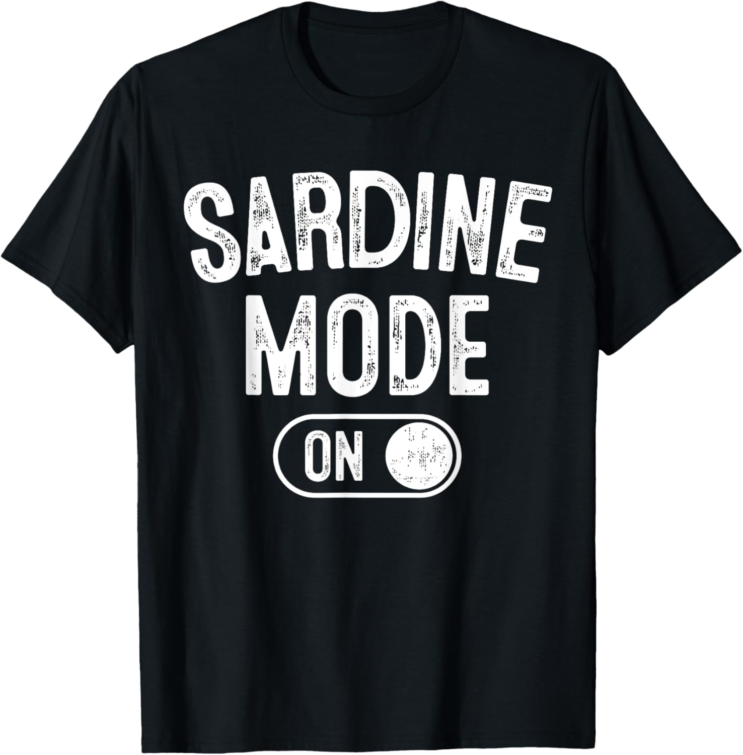 Sardine Mode On Costume Funny Sea Animal Gift Marine Fishing T-Shirt - T-Shirt | Black