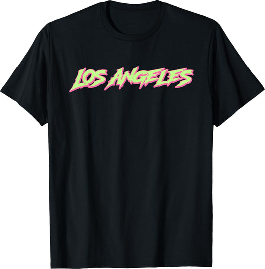 90s Retro Los Angeles Souvenir T-Shirt - T-Shirt | Black