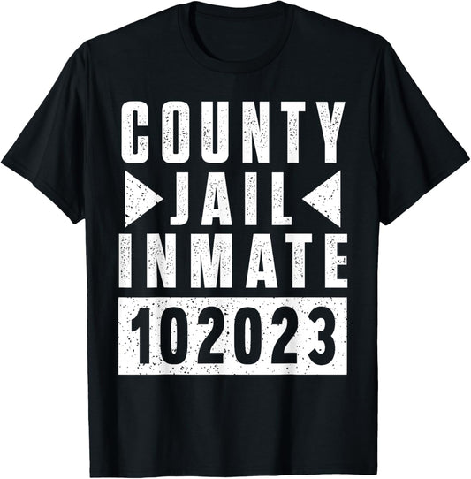 Prison Inmate Jail Prisoner Halloween Costume Prison Inmate T-Shirt - T-Shirt | Black