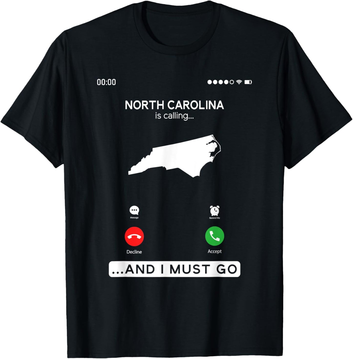 North Carolina Is Calling And I Must Go T-Shirt - T-Shirt | Black