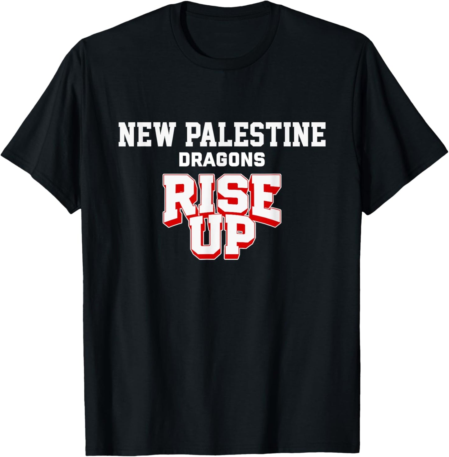 New Palestine Dragons Rise Up HS T-Shirt - T-Shirt | Black