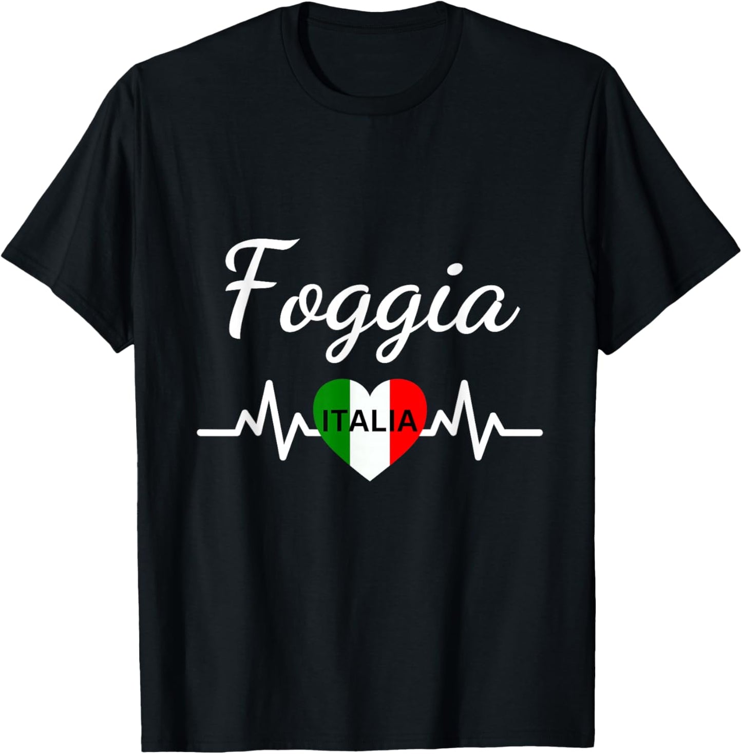 Foggia Italy Flag Italia Souvenir Matching Italian T-Shirt - T-Shirt | Black