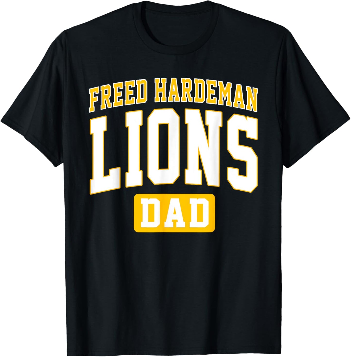 Freed-Hardeman University Lions Dad Arch Vintage Design T-Shirt - T-Shirt | Black