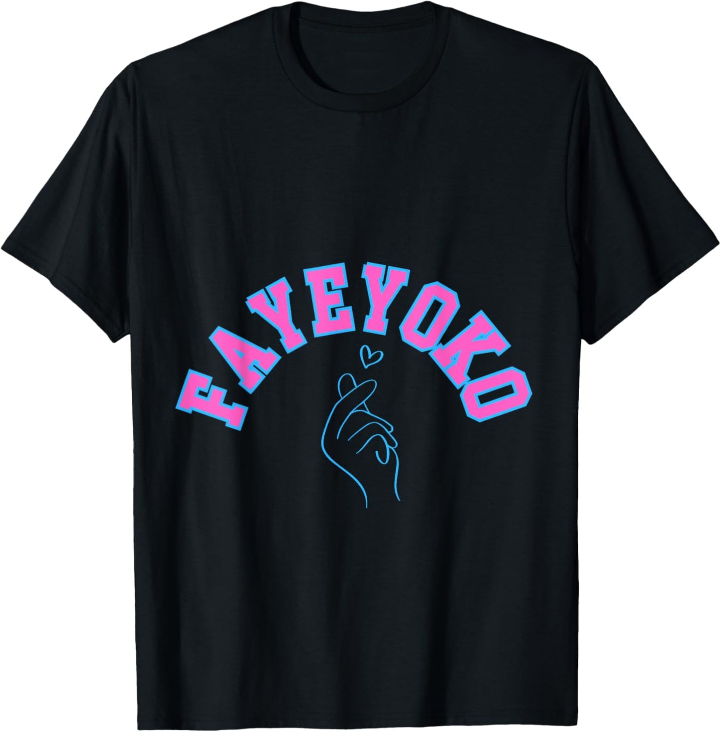 FayeYoko GL Series Finger Heart T-Shirt - T-Shirt | Black