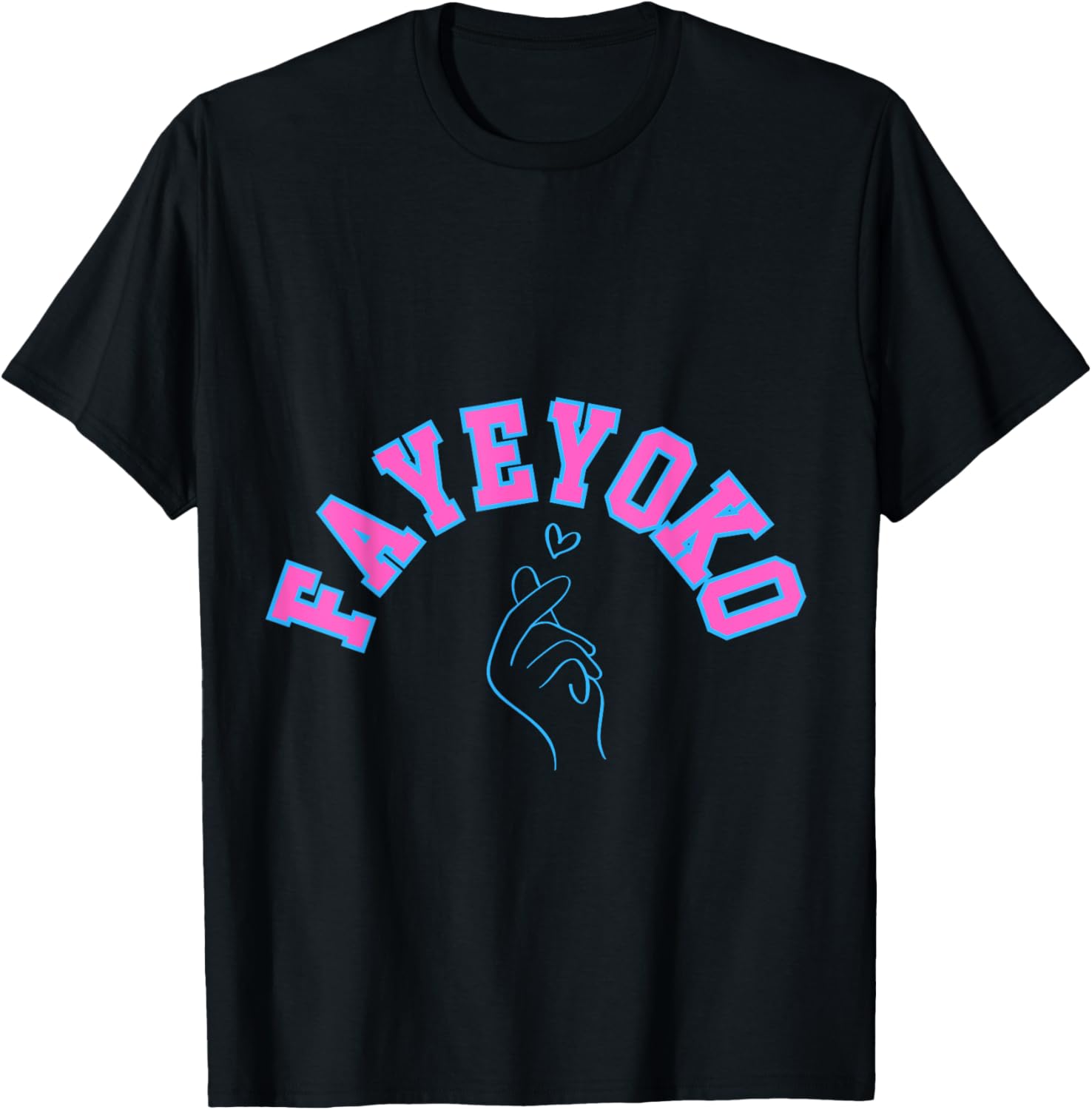 FayeYoko GL Series Finger Heart T-Shirt - T-Shirt | Black