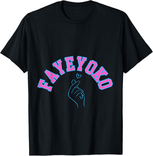 FayeYoko GL Series Finger Heart T-Shirt - T-Shirt | Black